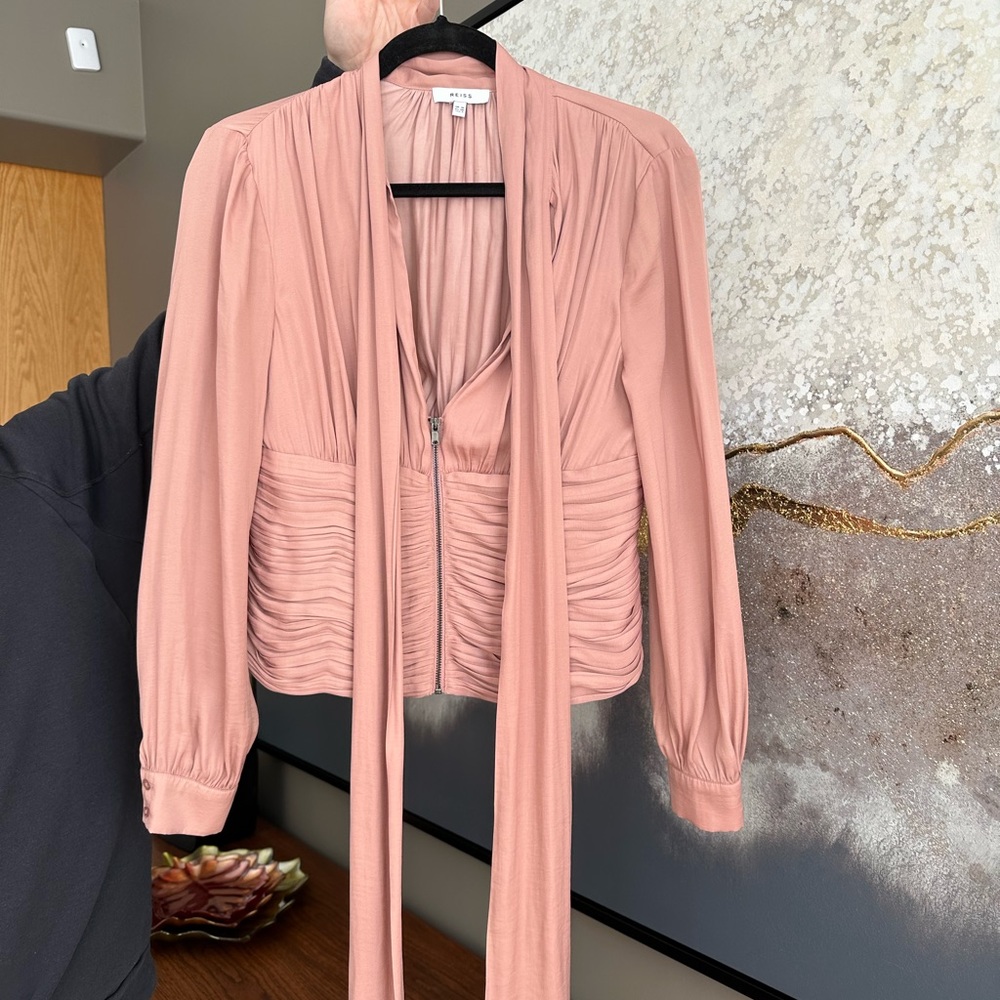 Reiss ruched blouse